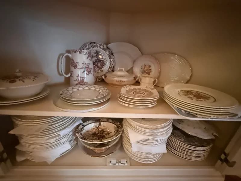 Gold Floral Porcelain Dinnerware Assortment