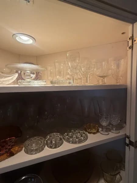 Clear Glass Assorted Stemware and Decorative Tableware Lot