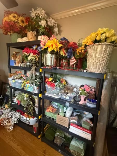 Artificial Silk Flower Assortment Lot