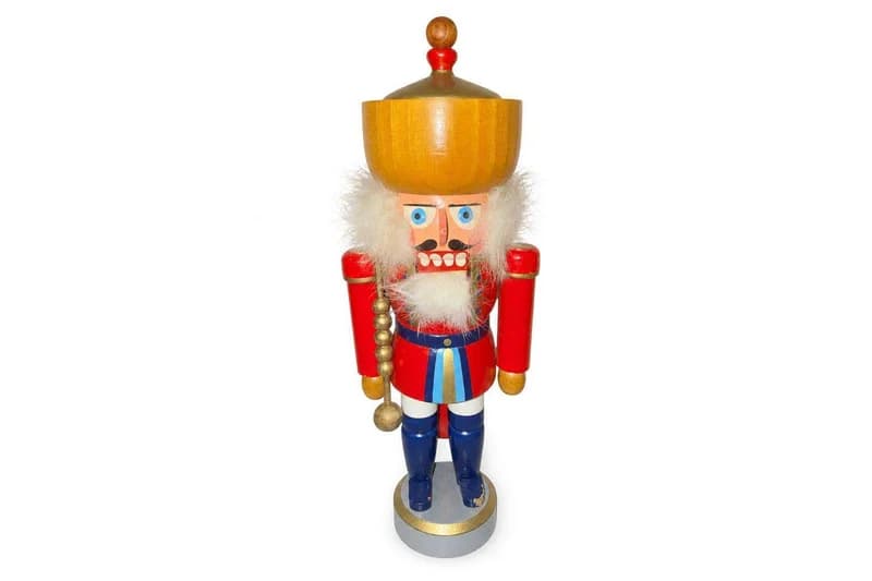 Wooden German-style nutcracker king soldier figurine