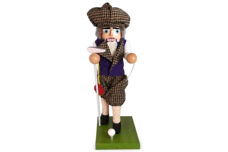 Wooden Golfer Nutcracker Figurine