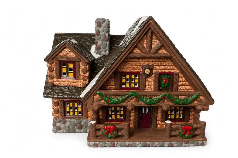 Ceramic Christmas Village Lighted Cottage Holiday House